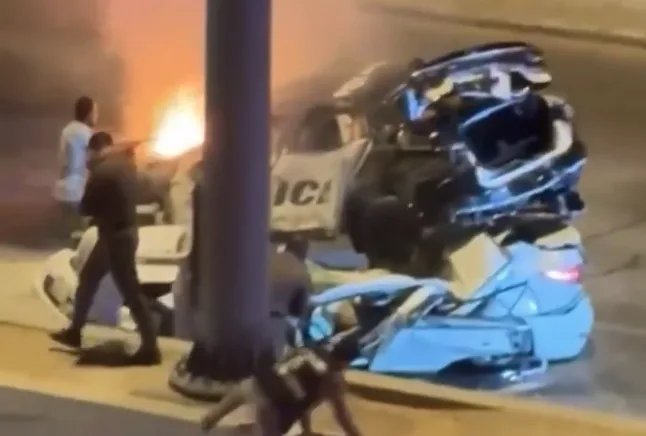 Police chase in Riyadh ends in deadly bridge crash, killing Egyptian driver