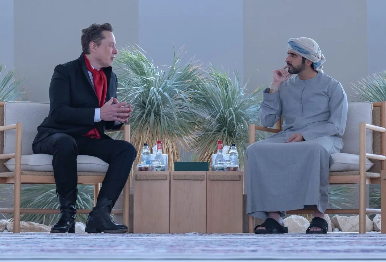 Dubai Crown Prince Sheikh Hamdan meets Tesla CEO Elon Musk