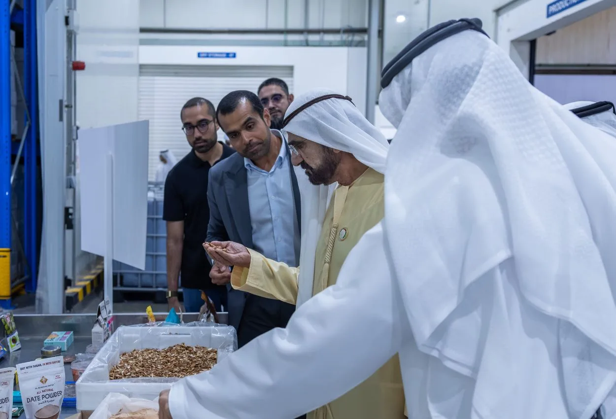 Mohammed bin Rashid visits the world’s largest privately owned dates factory at Dubai Industrial City