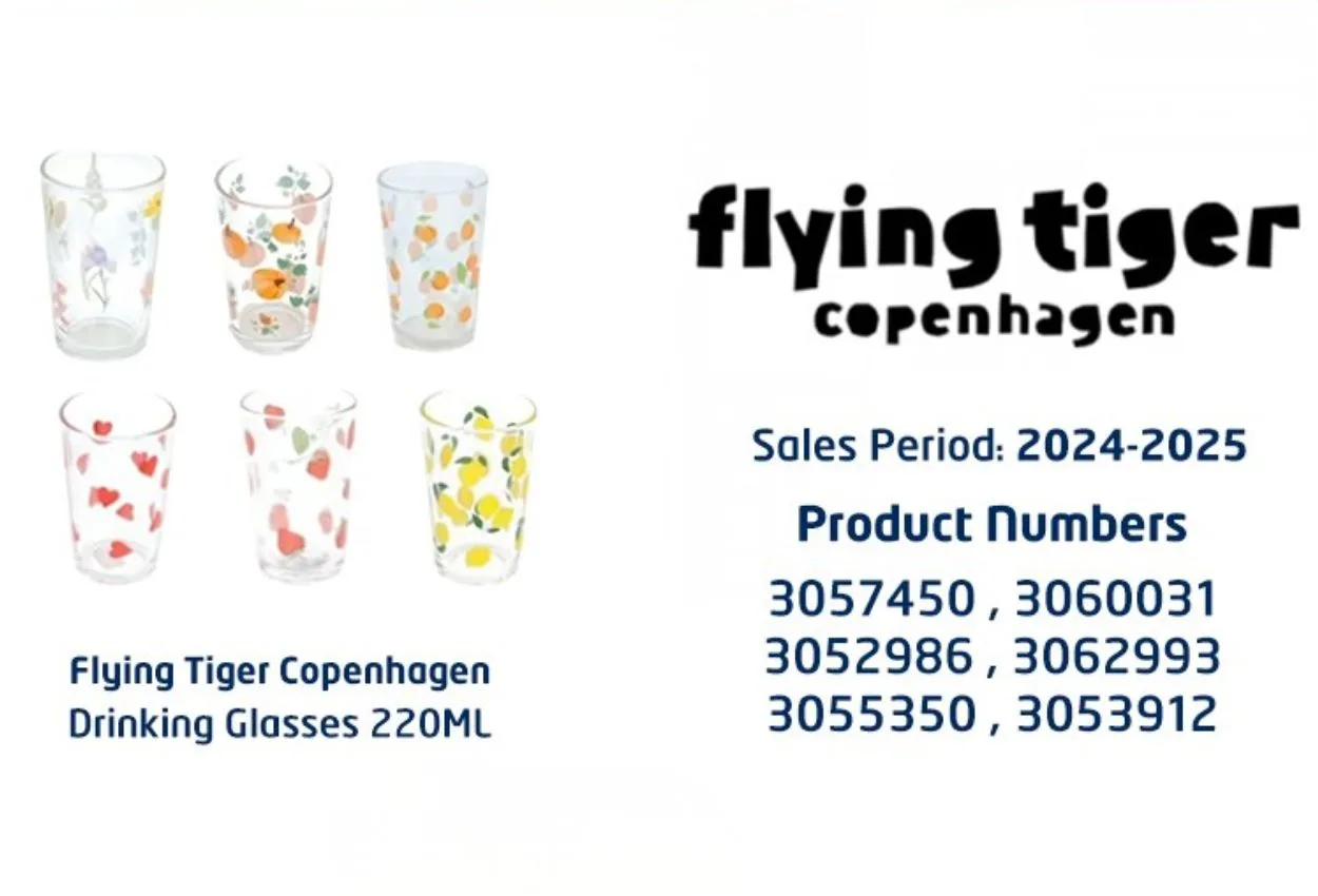 UAE issues safety warning for drinking glasses from Flying Tiger