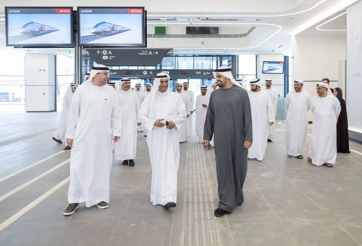 Etihad Rail: Fujairah Ruler and Crown Prince visit UAE’s first completed passenger station