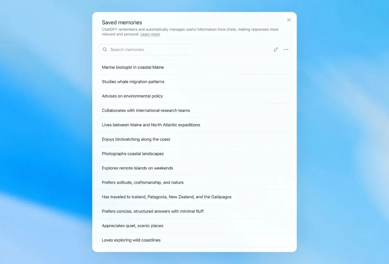 ChatGPT gets smarter memory that updates itself over time
