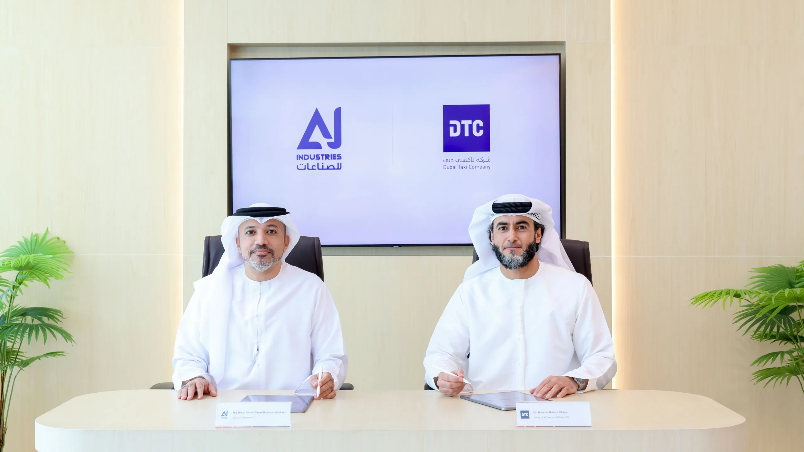 Dubai Taxi Company signs Ajman expansion MoU with AJ Industries