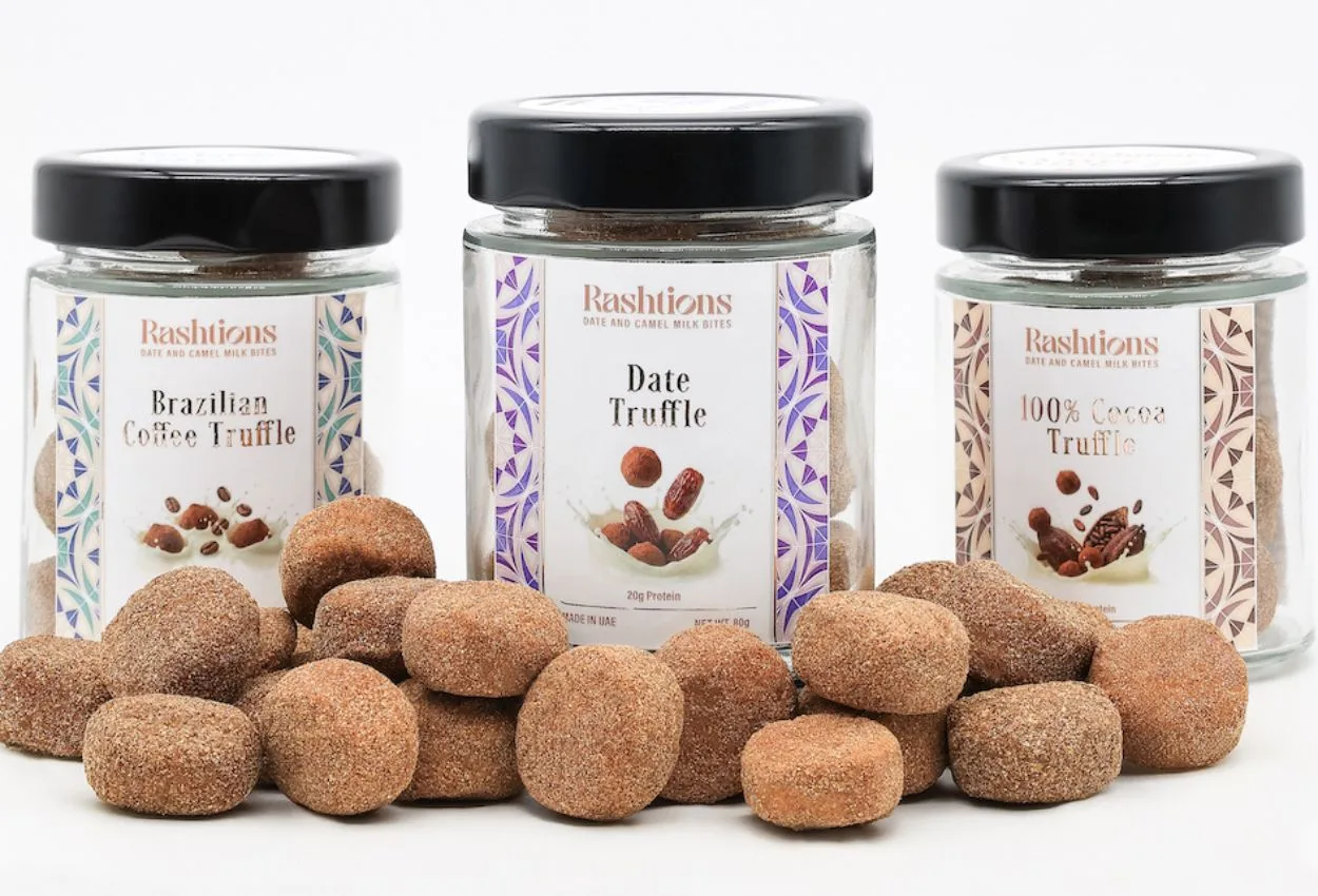 Rashtions launches UAE-made date and camel milk bites