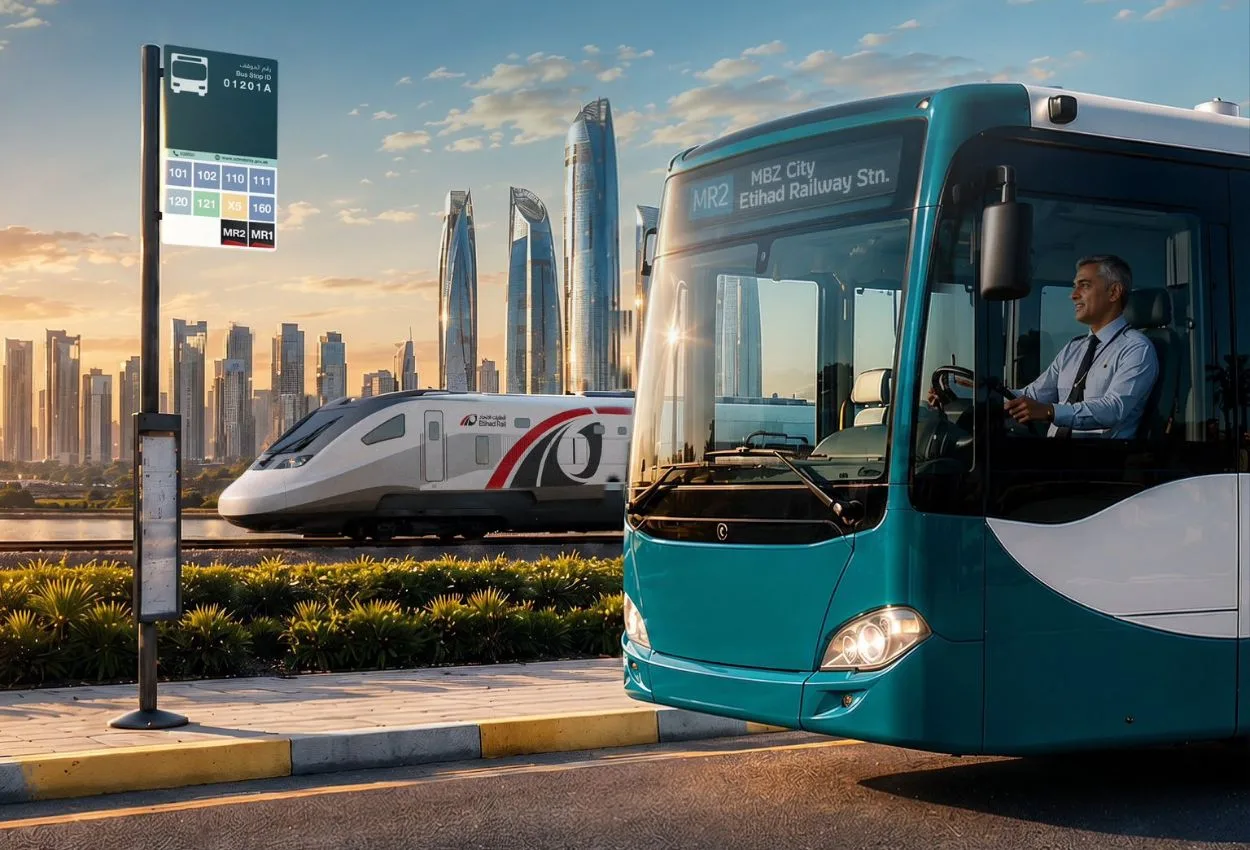Abu Dhabi launches bus links to Etihad Rail station
