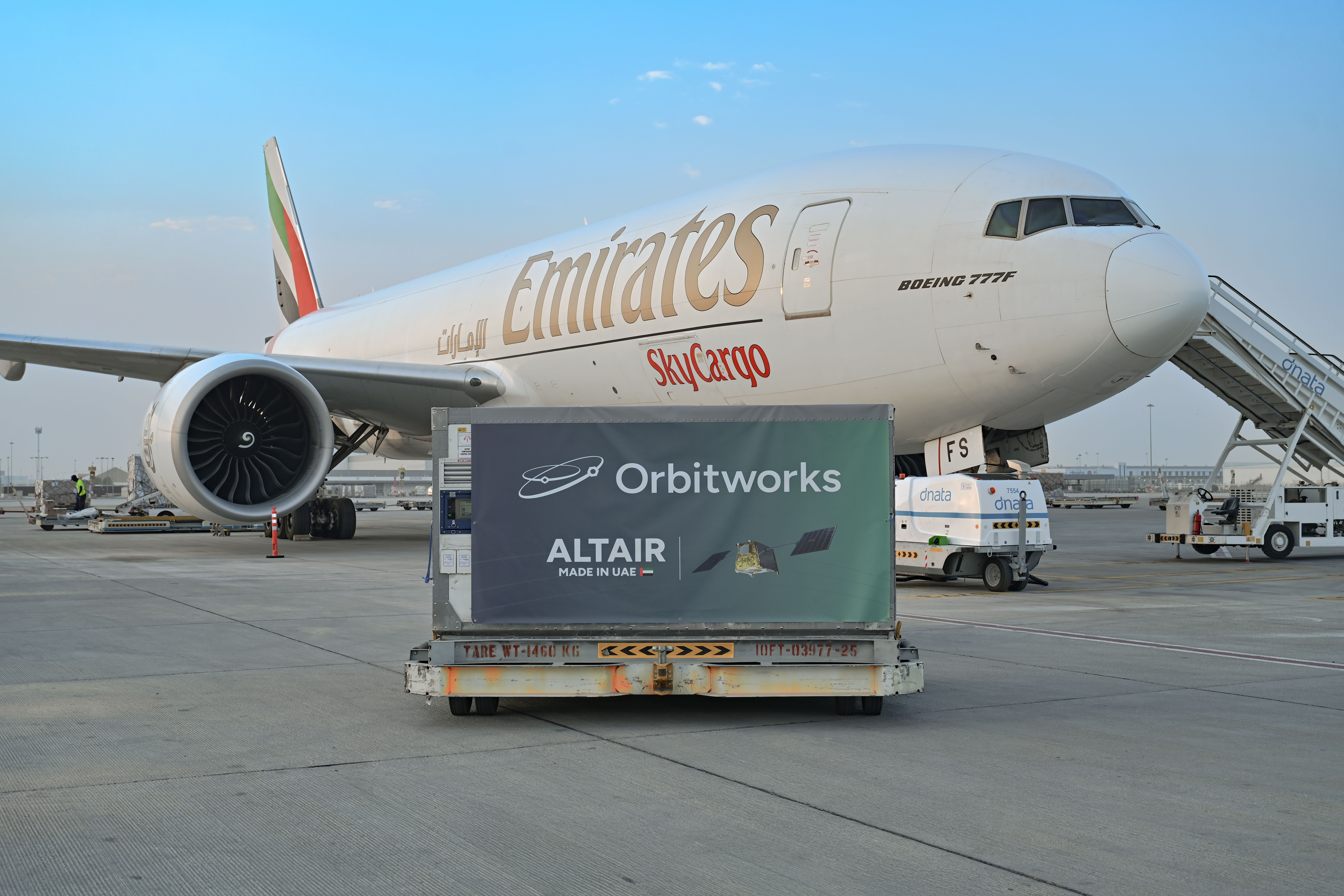 Emirates SkyCargo flies UAE’s first AI satellite to Los Angeles