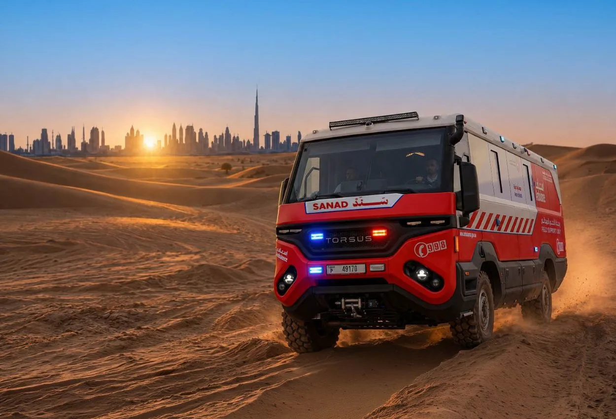 Dubai Ambulance unveils off-road SANAD vehicle at EMS World Expo